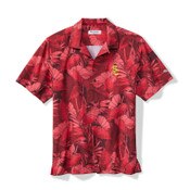 USC Trojans Men's Tommy Bahama Cardinal SC Interlock Sport Bahama Coast Nuevo Fronds Camp Shirt